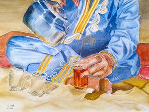 Desert Tea Time- Original Painting اللوحة الأصلية - 2019